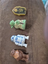 Vintage STAR WARS Eraser Figures YODA R2-D2 WICKET THE EWOK C3po 1983 A9