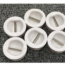 5 Pieces Surfing Surfboard Leash Cup Repair Plug Stainless Steel Bar (White)