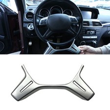 Lenkrad-Zierleisten-Abdeckung f&uuml;r Benz E GLK M-Klasse W204 W212 C180 Silber