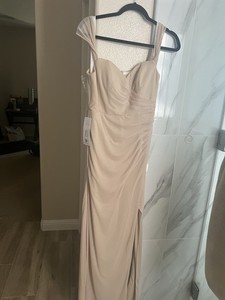 Azazie dress Tessa Champagne a6
