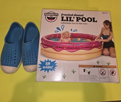 Native Shoes Kids Size C12 Blue Jefferson Slip On Rubber Water + NEW POOL