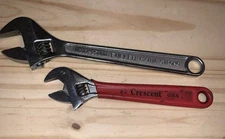 2 Vintage Adjustable Wrenches 10" Fuller & 8" Crescent