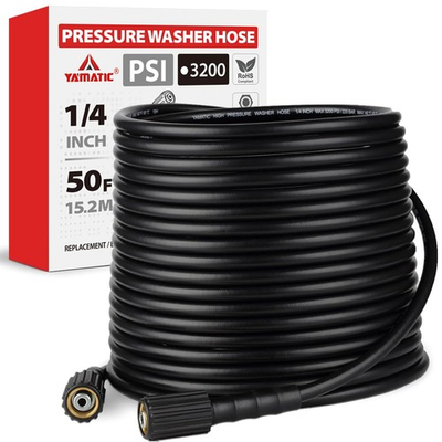 #ad Pressure Washer Hose 50FT x 1 4quot; 3200 PSI Kink Resistant OEM Quality Upgrade... $41.49