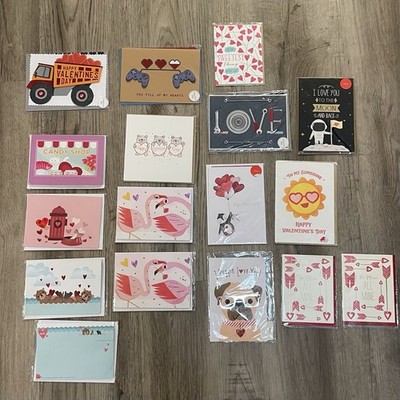 HUGE LOT 17 Valentine s Day Cards Luxury Sealed Graphique Pop Up Greeting