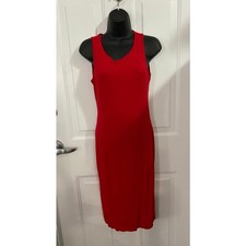 Soprano Women's Size Medium Red Sleeveless Dress Knee Length