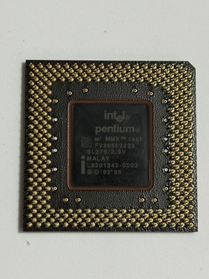 Vintage Intel Pentium 233 MMX CPU FV80503233 SL27S 2.8V Socket 7 Tested