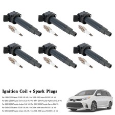 6X Ignition Coil+6X Spark Plug Für Toyota Sienna 3.0L/3.3L UF267 2001-2006
