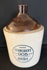 1 Gallon Schneiders 905 Whiskey Stoneware Jug