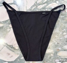 NEW Victoria Secret PINK Cotton High Leg String Bikini Panty - Black - XL