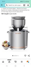 1.1Quart Ice Cream Maker,Electric Ice Cream Machine for Gelato,Milkshakes&Sorbet