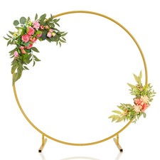 7.2ft Round Backdrop Stand, Stable Balloon Arch Stand, Metal Wedding Arch Bac...
