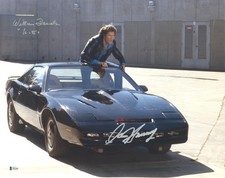 WILLIAM DANIELS DAVID HASSELHOFF AUTOGRAPH SIGNED KNIGHT RIDER 16x20 BECKETT BAS