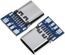 10PCS USB Type C Male/Female Connectors - 24P PCB Soldering Adapters