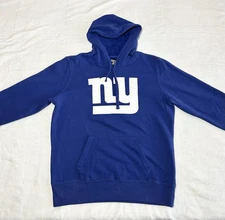 Old Time Sports OTS NFL Youth Blue New York Giants Logo Hoodie Sweatshirt, L