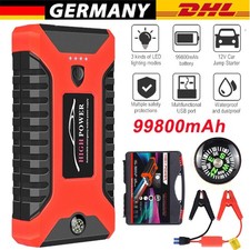 Auto KFZ Starthilfe Jump Starter Pack 12V Ladegerät Booster Power Bank 99800mAh