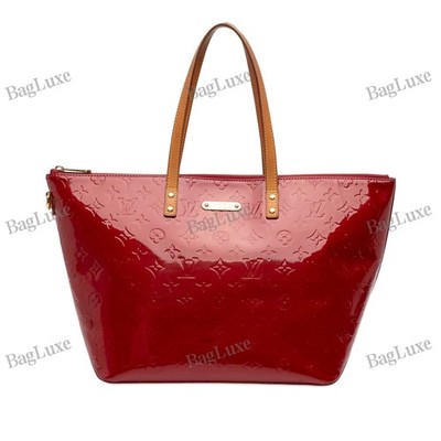 Louis Vuitton LV Monogram Vernis Bellevue GM Pre-Loved Red Bag