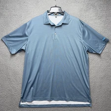 Peter Millar Summer Comfort Polo Shirt Mens XL Blue Geometric Golf Embroidered