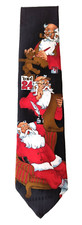 Vintage Hallmark Men's Tie Classic Style Santa's Workshop Polyester Christmas