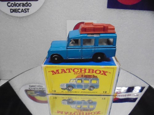 ORIGINAL MATCHBOX #12 BLUE SAFARI LAND ROVER w/BOX VERY NICE