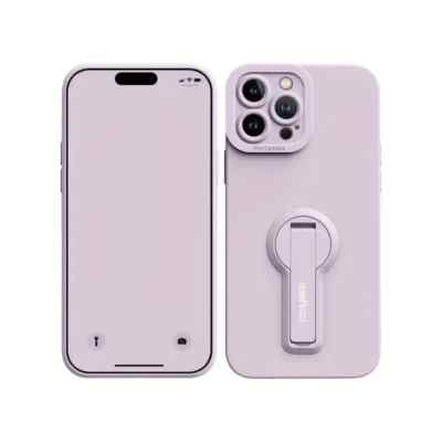 iPhone Folding Bracket Liquid Silicone Phone Case (many colors)