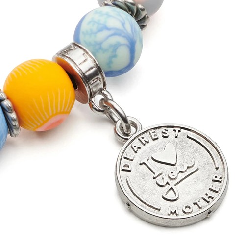 NEW JILZARAH Handmade Clay Beads Multi Color Bracelet PEOPLE WE LOVE "MOTHER" - Picture 3 of 3