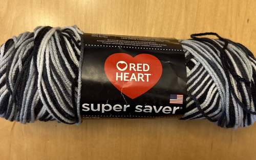 Red Heart Super Saver Yarn ~ #932 ZEBRA ~ Black & White~ 5 oz 141g Acrylic - 第 1/5 張圖片