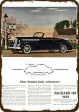 1940 PACKARD 120 Convertible Car Vintage-Look-Edge DECORATIVE REPLICA METAL SIGN