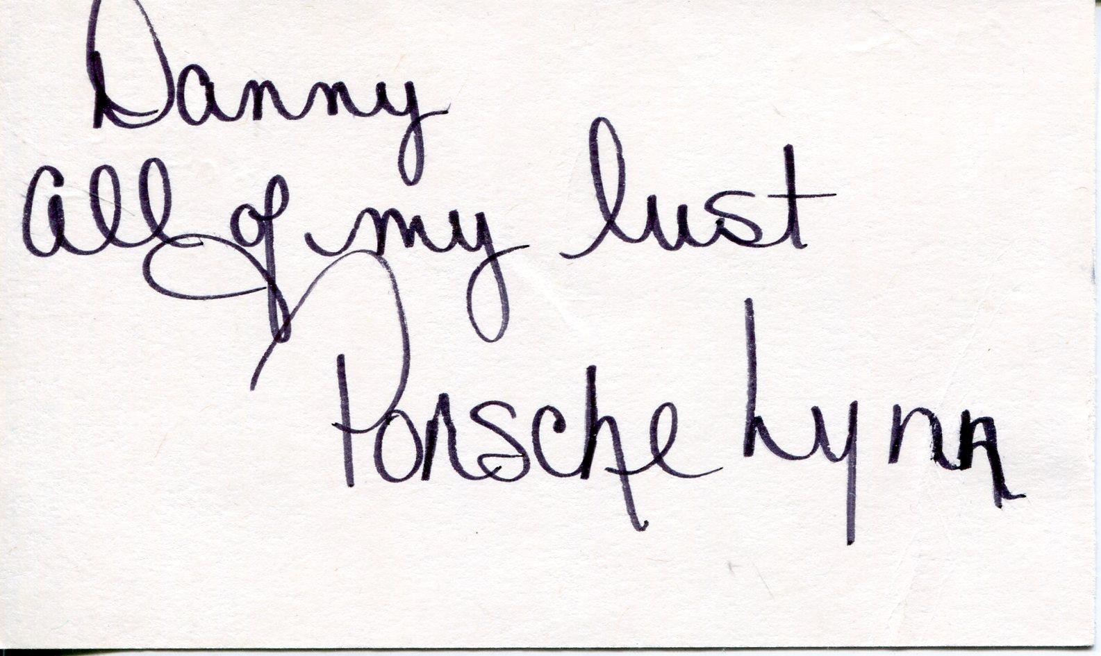 PORSCHE LYNN EXOTIC DANCER / PORN PORNOGRAPHIC ACTRESS SIGNED CARD