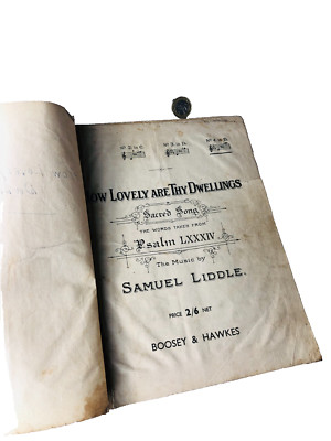Sheet Music Lovely Are Thy Dwellings Papers Vintage ra