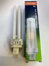 OSRAM PHILIPS MILLER LIGHT PRELITE COMPACT FLUORESCENT LAMP G24q-2 18W 840 4 Pin