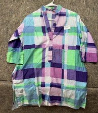 Vintage Catherine Ogust Shirt Dress Tunic For Penthouse Gallery Multi Color