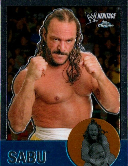 2007 Topps Heritage II Chrome WWE Wrestling Card #20 Sabu ECW Rookie RC 