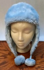Gap Kids Winter Hat Size L/Ex L Blue Snowflakes Cute / Fuzzy Warm EC