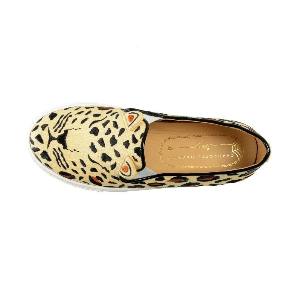 Loafers Charlotte Olympia Girls "INCY FERAL CATS" Multi-Color Leather Shoes - Image 4 of 4