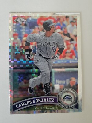 2011 Topps Chrome X-Factor Carlos Gonzalez Colorado Rockies #110