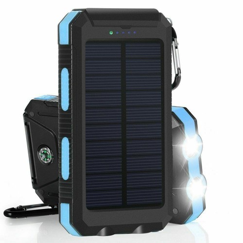 New 2021 Super 10000mAh USB Portable Charger Solar Power Bank For Phone - Picture 14 of 16