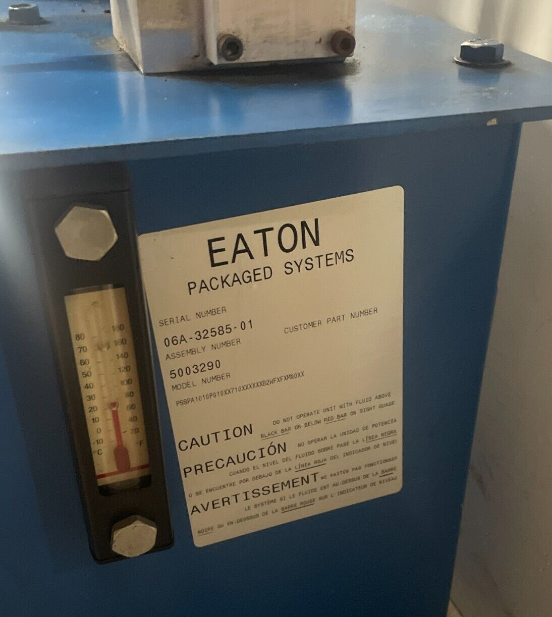 EATON VICKERS HYDRAULIC POWER UNIT W/VICKERS MOTOR 35R989W874G1 | eBay