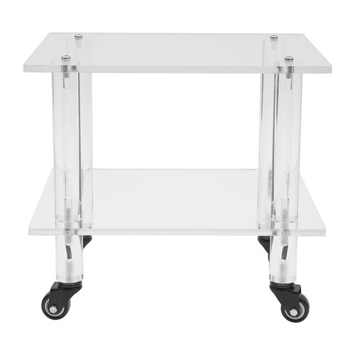 2-Tier Rolling Clear Printer Cart Office Under Desk Machine Stand Storage Rack - Picture 6 of 15