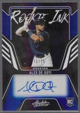 2022 Panini Absolute Alex De Goti Rookie Ink Spectrum Blue Auto/75 Houston Astro