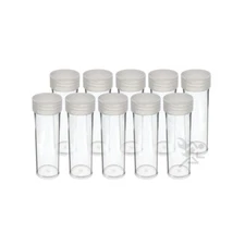 OnFireGuy 10pcs Coin Storage Tubes | Nickel Coin Tubes Round Tubes Screw-on Lid