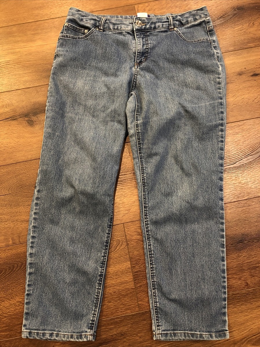 Just My Size Womens Jeans 16 WP Short Classic Fit Denim Light Wash Tapered