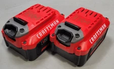 (Lot of 2 Batteries) Craftsman CMCB204 V20 Max 4 Amp-Hour Lithium Battery