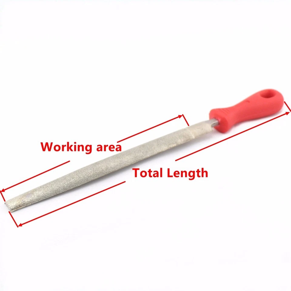6"-12" inch Diamond File Coated HALF ROUND Files 150-300 mm Length Grit 120 - Image 3 of 4