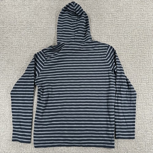 Ralph Lauren Denim & Supply Hoodie Medium M blau grau gestreiftes Sweatshirt Herren - Bild 2 von 14