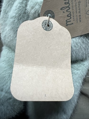 Maileg Bunny Plush Small Mint Super Soft 10” Floral Bow Tie Danish Design w/ Tag - Picture 11 of 24