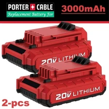 2Pack For Porter Cable PCC681L PACK 20V 20 VOLT MAX Lithium-Ion Battery PCC685L