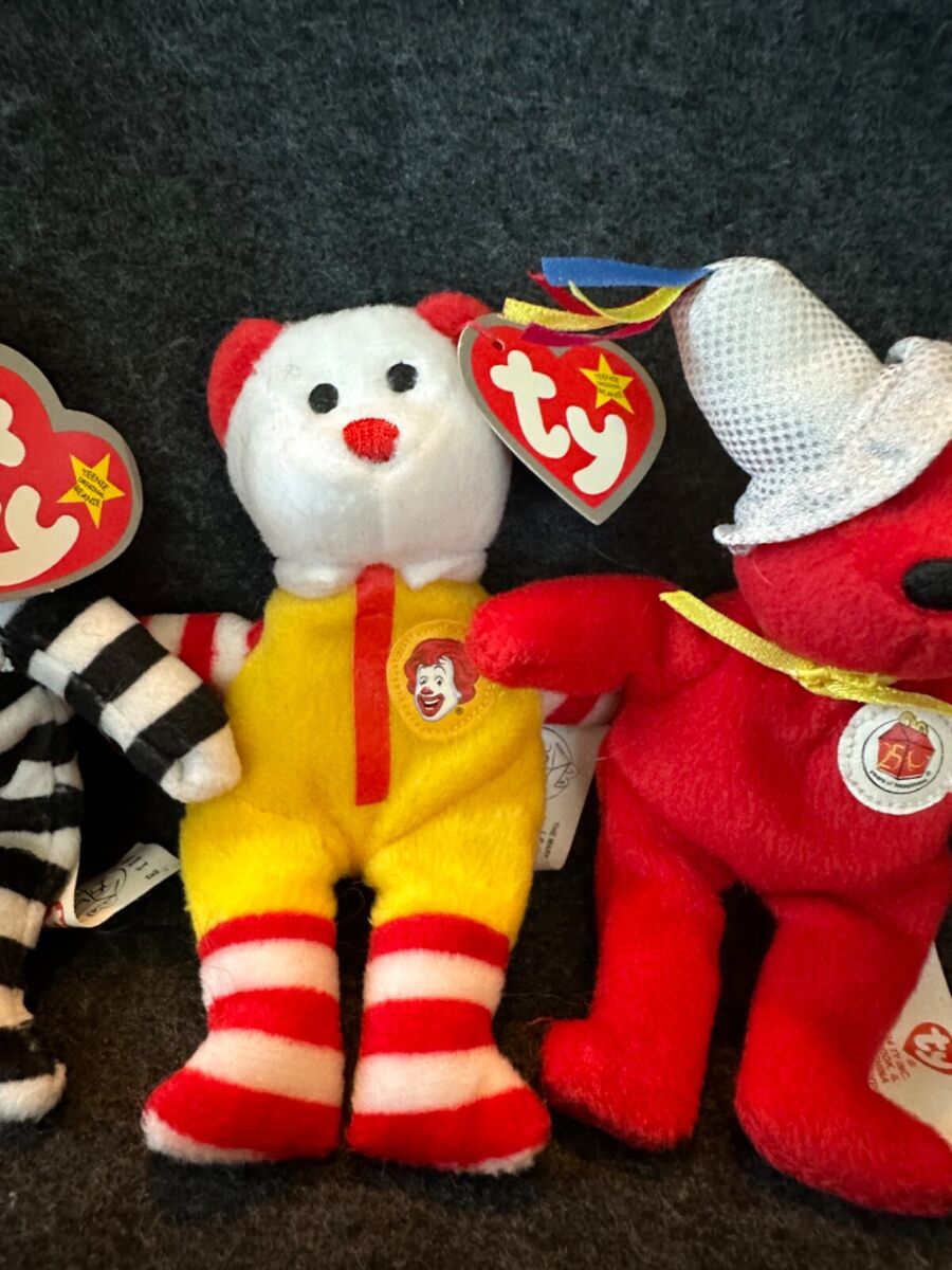 2004 ty beanie babies Happy Meal 25th bear/ Ronald McDonald 2004 ty beanie babies Happy Meal 25th bear/ Ronald McDonald
