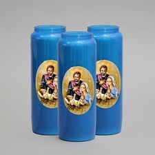 3 x Holy Family  9 day candle, Religious, Devotional, Grave light, Church