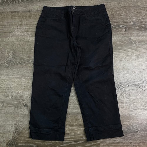 Liz Claiborne Womans Capri Jeans Black 