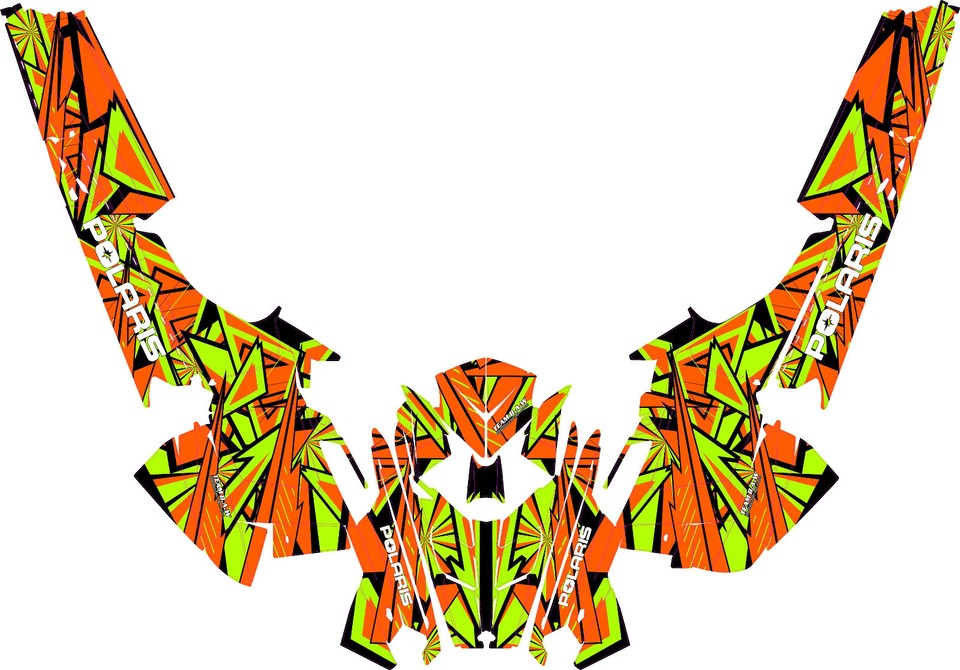 2010-2015 Polaris RMK Pro Graphic Kit Wrap Decals Stickers Thunder ...